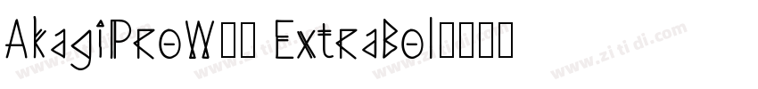AkagiProW00 ExtraBol字体转换